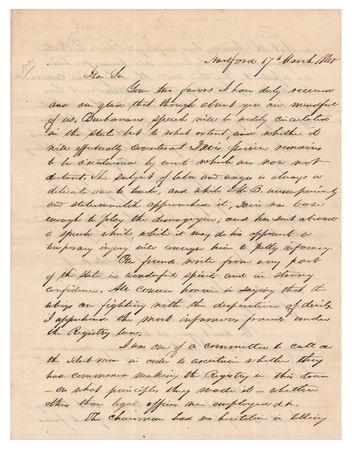 Lot #225 Gideon Welles Autograph Letter Signed with Free Frank - Image 1