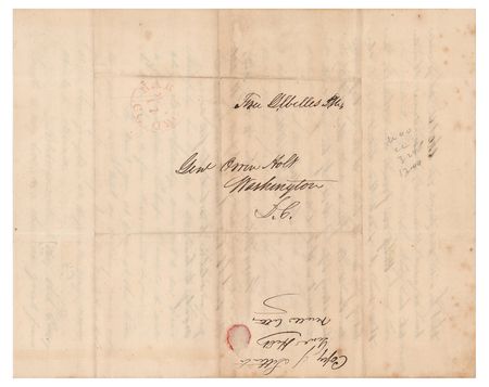 Lot #225 Gideon Welles Autograph Letter Signed with Free Frank - Image 3