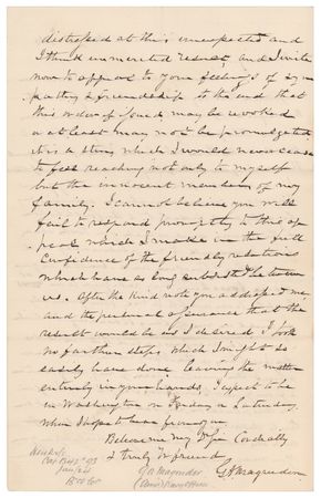 Lot #84 Salmon P. Chase: Lincoln's Treasury Secretary to the Secretary of the Navy: 