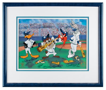 Lot #821 NY Yankees Legends Signed Animation Cel - Image 2