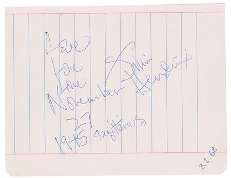Lot #532 Jimi Hendrix Experience Signatures - Image 1