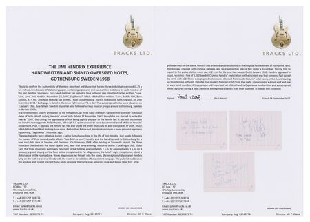 Lot #532 Jimi Hendrix Experience Signatures - Image 4