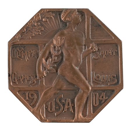 Lot #796 St. Louis 1904 Olympics Athlete's Participation Medal/Badge - Image 1