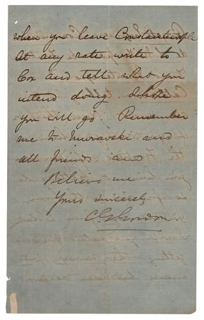Lot #298 Charles 'Chinese' Gordon Autograph Letter Signed - Image 4