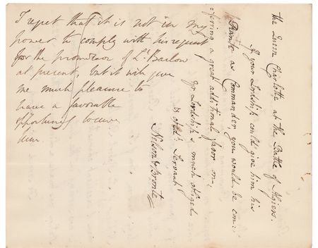 Lot #316 William Nelson, 1st Earl Nelson Autograph Letter Signed - Image 2