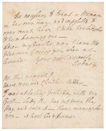 Lot #327 George Brydges Rodney Autograph Letter Signed - Image 2
