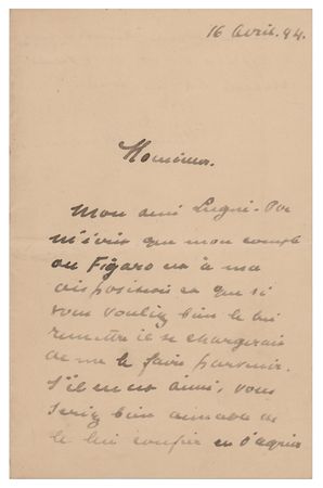 Lot #490 Maurice Maeterlinck Autograph Letter Signed - Image 1