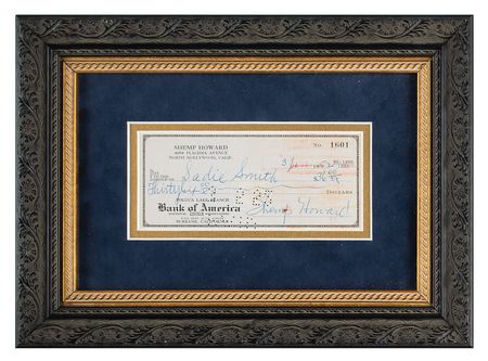 Lot #768 Three Stooges: Shemp Howard Signed Check - Image 2