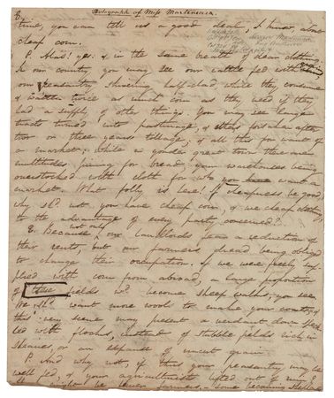 Lot #162 Harriet Martineau Partial Handwritten Manuscript - Image 1