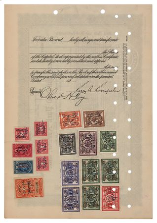 Lot #207 Percy A. Rockefeller Signed Stock Certificate - Image 2