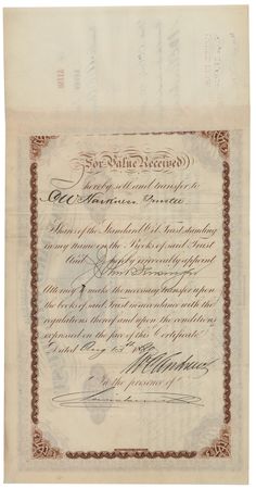 Lot #10 John D. Rockefeller and Henry M. Flagler Signed Stock Certificate - Image 2