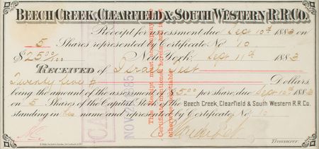 Lot #220 Cornelius Vanderbilt II Document Signed - Image 2