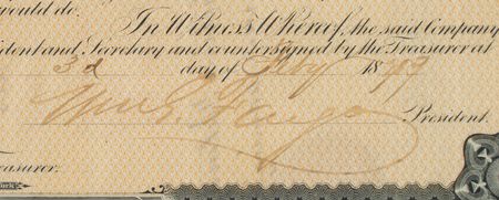 Lot #8 William Fargo Signed Stock Certificate - Image 3