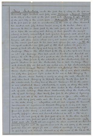 Lot #68 August Belmont Document Signed - Image 1