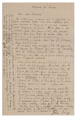 Lot #465 Jules Verne: Verne resumes writing after his 1886 attack: 