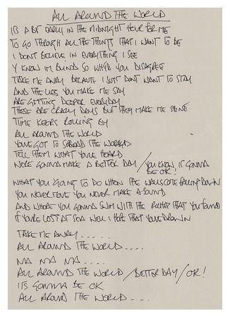 Lot #535 Oasis: Noel Gallagher's Handwritten Lyrics (13) for Be Here Now - Image 11