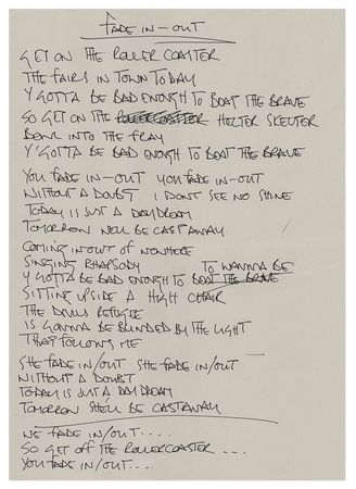 Lot #535 Oasis: Noel Gallagher's Handwritten Lyrics (13) for Be Here Now - Image 8