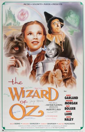 Lot #770 Wizard of Oz: Munchkins (9) Signed Poster - Image 1
