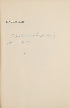 Lot #155 Nathan Leopold Signed Book - Image 2