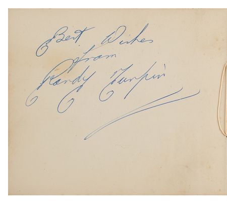 Lot #831 Randy Turpin (2) Signatures - Image 1