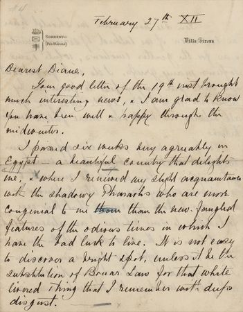 Lot #59 William Waldorf Astor Autograph Letter Signed - Image 1