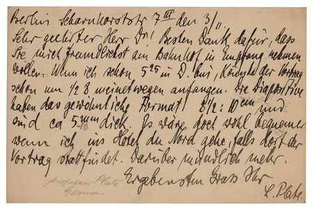 Lot #191 Ludwig Plate Autograph Letter Signed - Image 1