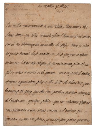 Lot #111 François Fénelon Autograph Letter Signed - Image 1