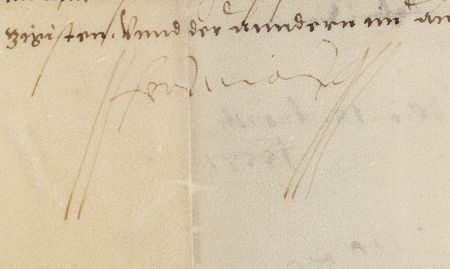 Lot #34 Ferdinand I, Holy Roman Emperor Document Signed - Image 2