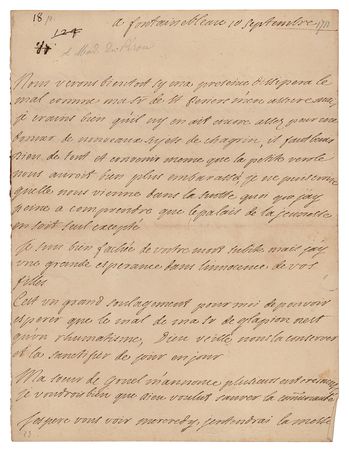 Lot #43 King Louis XIV: Madame de Maintenon Letter Signed - Image 1