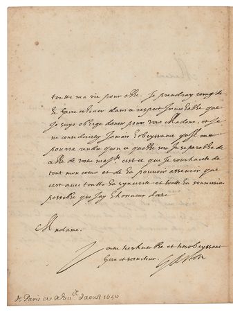 Lot #37 Gaston, Duke of Orleans Autograph Letter Signed - Image 2