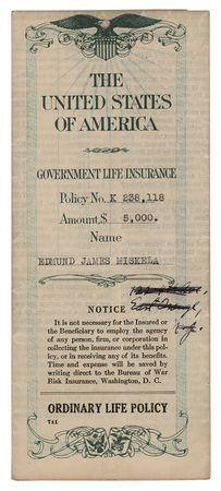 Lot #280 Omar Bradley Document Signed - Image 2