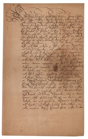 Lot #62 Augustus II the Strong Document Signed - Image 1