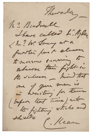 Lot #716 Charles Kean (2) Autograph Letters Signed - Image 2