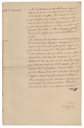 Lot #284 Charles Henri Hector d'Estaing Document Signed - Image 2