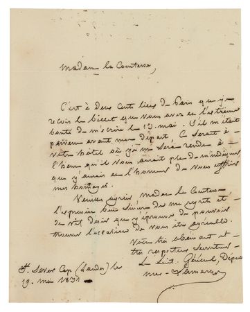 Lot #307 Jean Maximilien Lamarque Autograph Letter Signed - Image 1