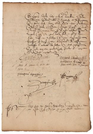Lot #38 Henry I, Duke of Guise Document Signed - Image 2