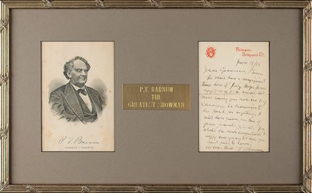 Lot #65 P. T. Barnum Autograph Letter Signed - Image 1