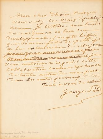 Lot #500 George Sand Autograph Letter Signed - Image 2