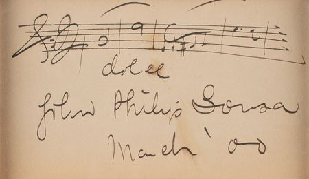 Lot #587 John Philip Sousa Autograph Musical Quotation Signed - Image 2