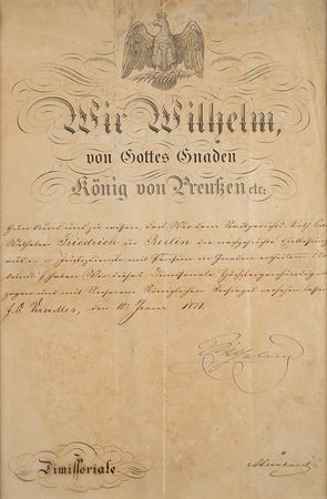 Lot #229 Kaiser Wilhelm I Document Signed - Image 1