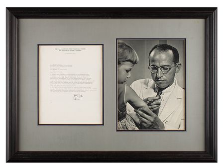 Lot #210 Jonas Salk Typed Letter Signed - Image 1