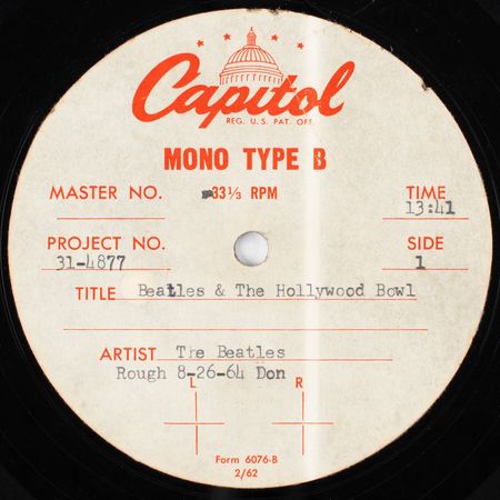 Lot #520 Beatles Live at the Hollywood Bowl Acetate - Image 3