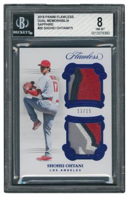 いっぺい 2018 Panini Flawless Dual Memorabilia Sapphire Shohei Ohtani