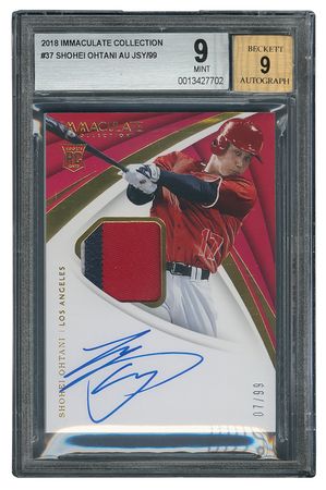 Lot #911 2018 Immaculate Collection Shohei Ohtani