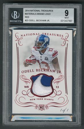 Lot #1005 2014 National Treasures Materials Brand