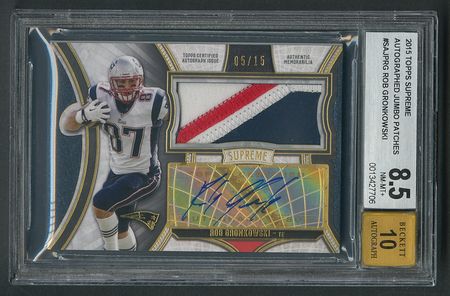 Lot #1018 2015 Topps Supreme Rob Gronkowski
