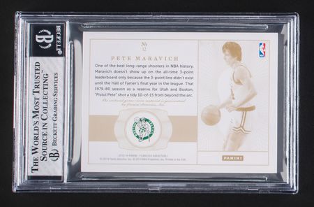 Lot #970 2013-14 Panini Flawless Gold Pete Maravich Patch (1/5) BGS NM-MT 8 Basketball Card - Image 2