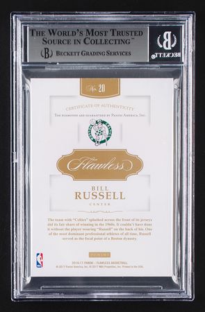Lot #976 2016-17 Panini Flawless Triple Diamond Bill Russell (5/5) BGS MINT 9 Basketball Card - Image 2