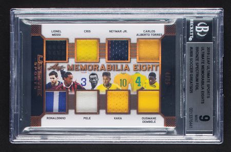 Lot #1059 2019 Leaf Ultimate Sports Ultimate Memorabilia Eights Soccer Icons Relic (4/25) BGS MINT 9 Soccer Card - Image 1