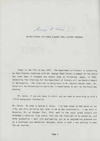 Lot #291 Enola Gay (2) Signed Items - Image 1